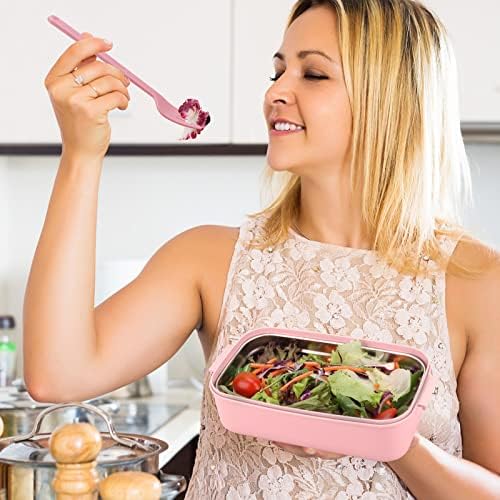2-Tier Bento Lunch Box for Women & Adults with Insulated Lunch Bag