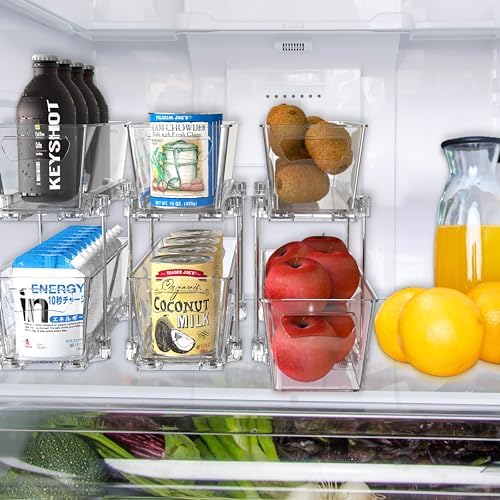 2 Tier Narrow Drawer Cabinet Pull-Out Organizer, Clear