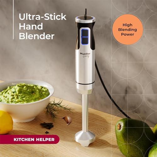 Mueller Immersion Blender Handheld - 8 Speed Stainless Steel Electric Hand Blender, Emulsion Blender Stick Kitchen Gadget with Turbo Mode - Image 3
