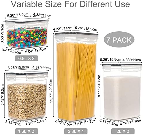Airtight Food Storage Containers with Lids, 7 PCS