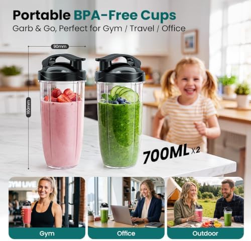 Smoothie Blender Grinder Combo, Countertop Blender Smoothies and Shakes - Image 3