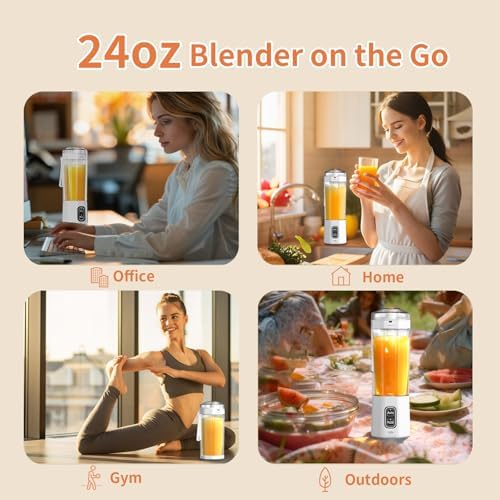Portable Blender, Personal Blenders with Pulse Mode, Smoothie & Shake Maker - Image 6