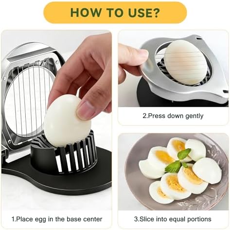 Egg Slicer for Boiled Eggs Strawberry Cutter with Stainless Steel Wire - Image 6