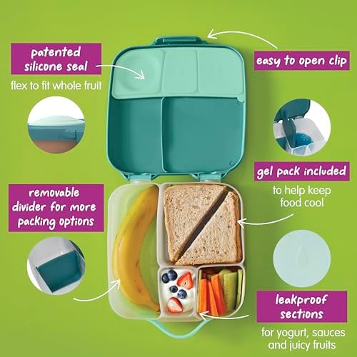 Lunch Box, 8.5 Cup Bento Box for All Ages, Snack Box, Food Containers