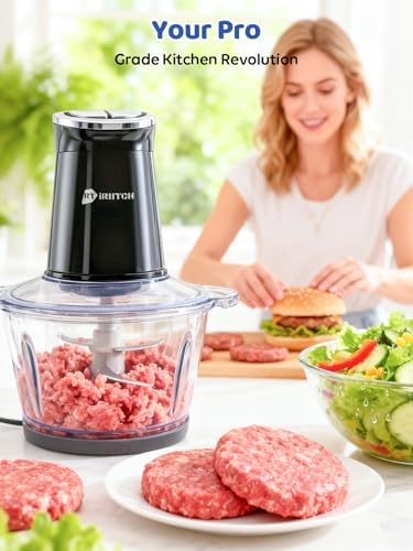 IRIITCH Food Processor with LED Timer, 800W Electric Chopper - Image 4