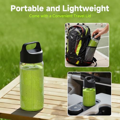 COKUNST Portable Blender, Small Smoothie Blender with LED Display, Black - Image 6