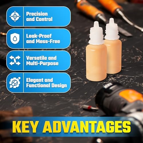 Tesorrio 50 Pcs Small Plastic Dropper Bottles with Caps, 5 ml Travel Size - Image 4