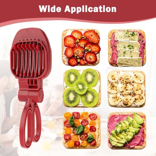 Fruit Slicer with 1 Cleaning Brush, for Strawberry, Banana, Kiwi, Mushroom, Egg Slicer with Stainless Blades and ABS Material,Rapid & Safe Slicing, Dishwasher Safe - Image 3