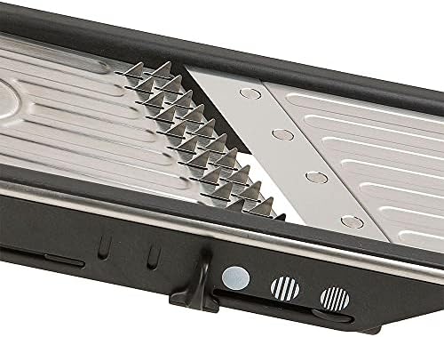 PL8 Professional Slicer - Adjustable 3-in-1 Slicing & Julienne Tool with Stainless Steel Slicing Ramp, Integrated Blades, Safety Hand Guard and soft-grip handle. - Image 6
