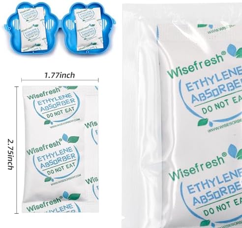 WiseFresh 30 Packs 5 Gram Ethylene Gas Absorber Packet, Vegetable & Fruit Fresh Produce Protector, Food Freshness Extender, Fresh Fruit Preserver, Vegetable Saver