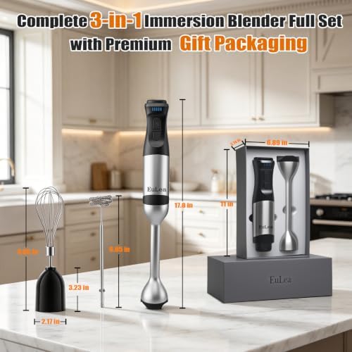 3-in-1 Immersion Blender 1200W 5-Speed Set