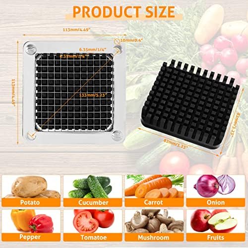 Chopper Blade 1/4" Inch Commercial Vegetable Dicer Blades, 2 Pack