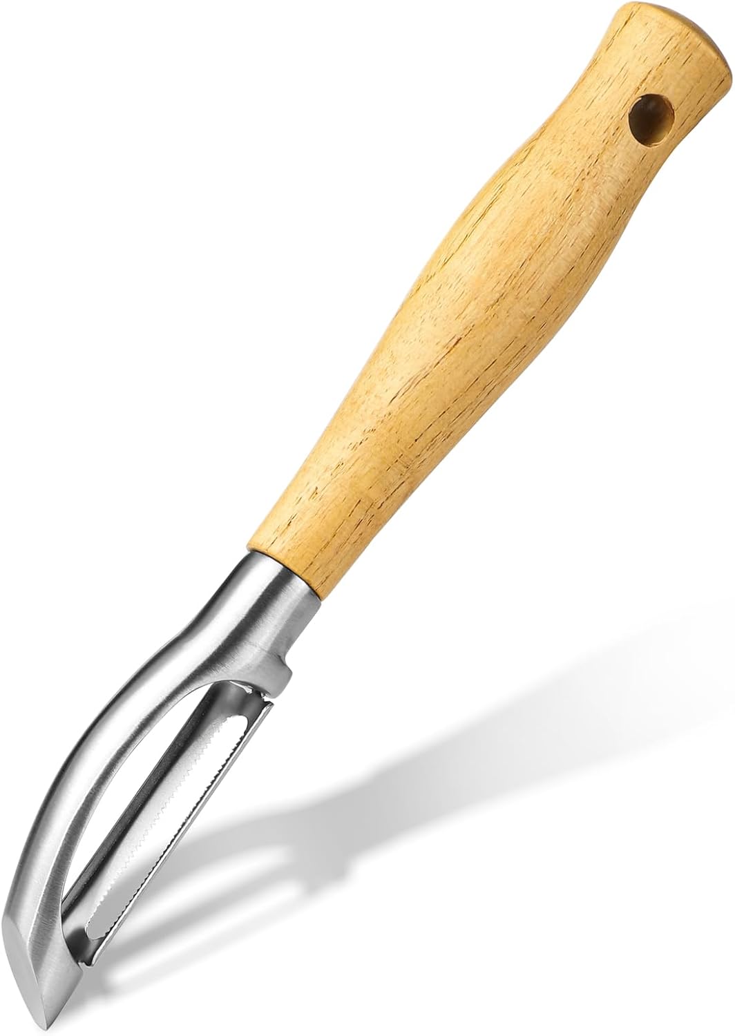 Potato Peeler Stainless Steel Vegetable Peeler,Wooden Handle Peeler