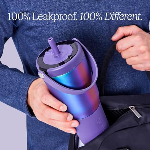 BrüMate Resa 35oz 100% Leakproof Travel Tumbler with Handle & Straw | Flexible SoftSip Straw | Silicone Sleeve for Durability | Stainless Steel | Cup Holder & Travel Friendly Water Bottle | (Primrose) - Image 5