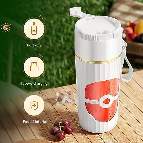 Glass USB-C Portable Blender - 8-Blade Cordless Smoothie Maker & Protein Mixer for Travel, Gym & Office -15oz/450ml (White) - Image 6