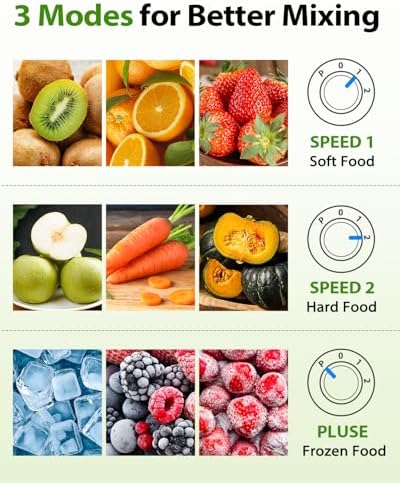 KOIOS Smoothie Blender, 900W Blenders for Kitchen with 27oz No-BPA Portable Bottles Spout Lids, 3 Modes Personal Mixer Blender for Shakes Smoothies Frozen Drinks Baby Food, Recipe (WBL702 Black) - Image 3