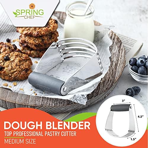 Spring Chef Medium Dough Blender Hand Tool - Durable Pastry Cutter - Gray - Image 2