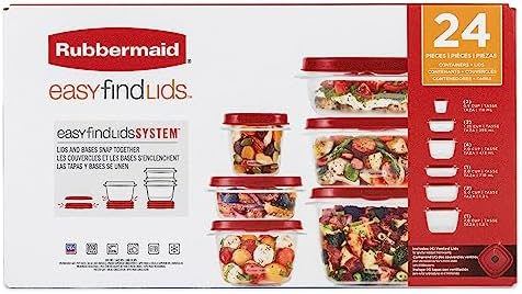 Assorted Food Storage Container Set - Case of: 1; Each Pack Qty: 24; Total Items Qty: 24