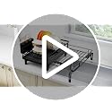 Expandable Sink Dish Drying Rack for Kitchen Counter, 1-Tier Black
