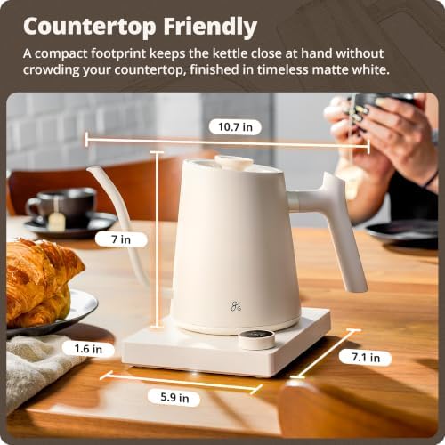 Gooseneck Electric Kettle, 1200W Temperature Control, 0.8L
