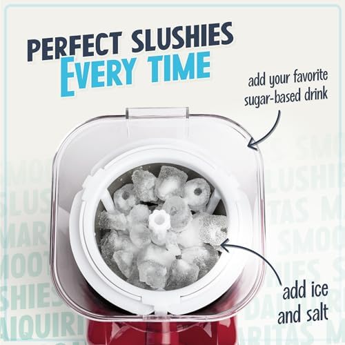 Nostalgia Frozen Drink Maker and Margarita Machine for Home - 32-Ounce Slushy Maker with Stainless Steel Flow Spout - Easy to Clean and Double Insulated - Retro Red - Image 5
