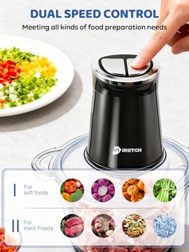 IRIITCH Food Processor with LED Timer, 800W Electric Chopper - Image 3