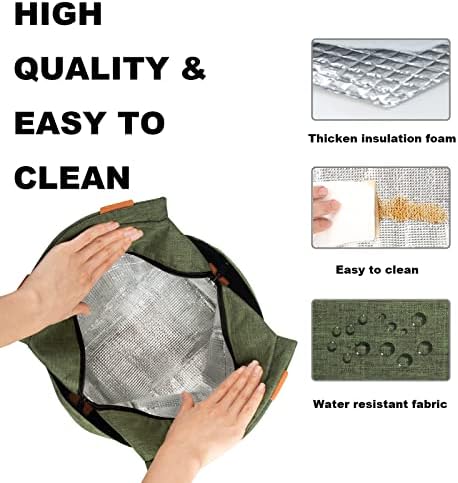 Lunch Box for Women Reusable Leakproof Insulated Lunch Bag-Green