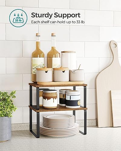 Cabinet Organizer Shelf, Set of 4 Spice Rack, Kitchen Storage