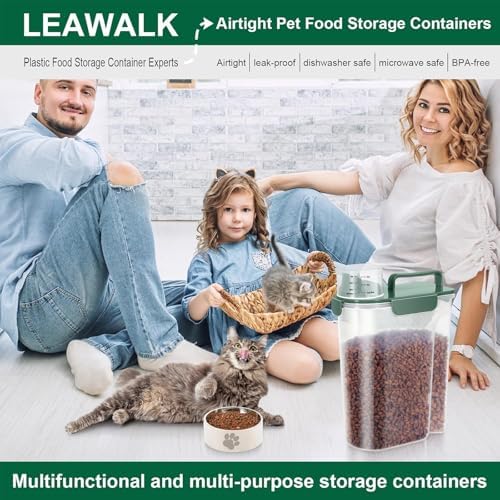 Cat Dog Pet Food Storage Container Up to 5-7Lbs BPA-free-Dark Green