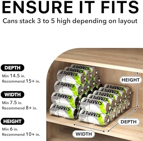 4-Pack Assorted Can Organizer for Refrigerator/Pantry