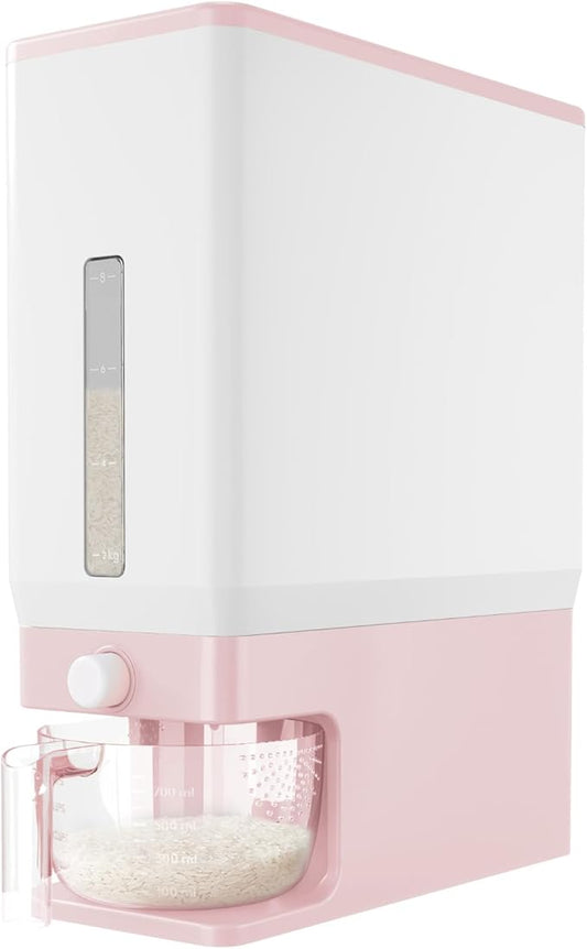 Rice Dispenser 25 Lbs(11.3kg), 1 Pack Pink