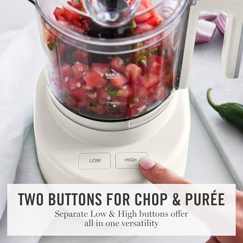 3 Cup Electric Vegetable Chopper, Mini Food Processor, Linen
