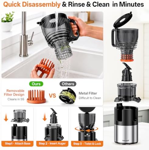 Smoothpress® 6-inch Chute Cold Press Juicer Machine