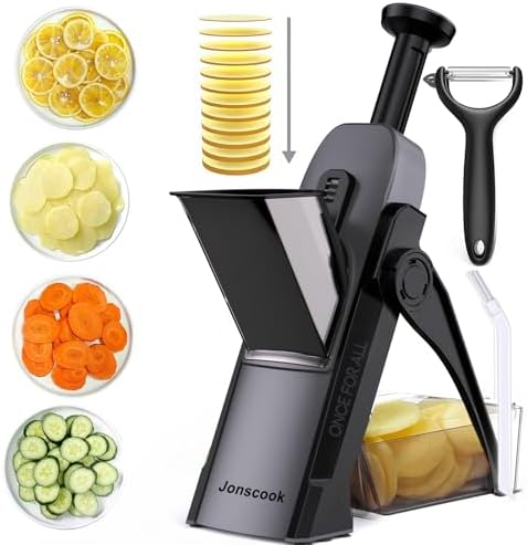 Safe Mandoline Slicer for Kitchen, Professional Vegetable Potato Slicer