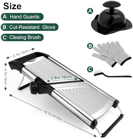 -BINGBING- Mandoline Slicer for Kitchen, Adjustable Mandoline Food Slicer - Image 2