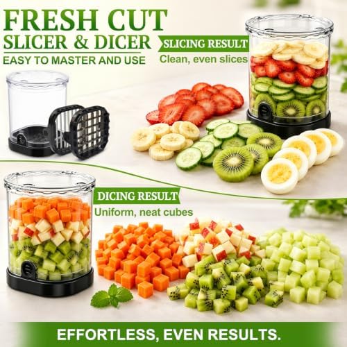 Hendiy 2-in-1 Fruit Slicer Cup, Stainless Steel - Image 3