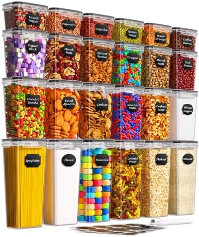 Airtight Food Storage Containers with Lids, 24 PCS, BPA-free