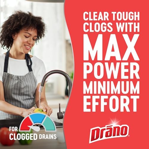 Max Gel Drain Clog Remover and Cleaner for Shower or Sink Drains, 80 oz, 2 pack