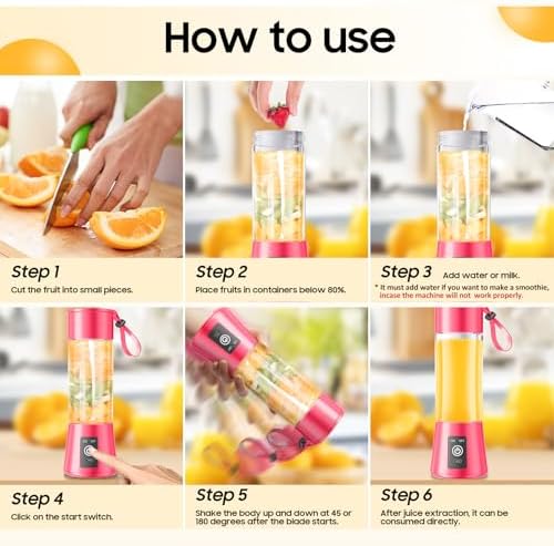 2026 Newly Upgraded Portable Smoothie Blender - Personal Travel Blender - Image 5