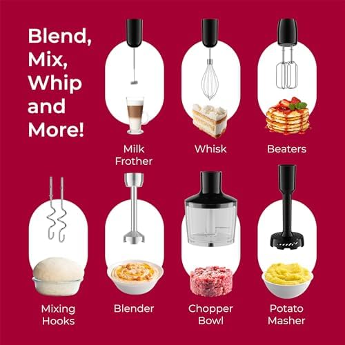 MuellerLiving Immersion Hand Blender - Full Set 7 Attachments, 8 speed - Image 3