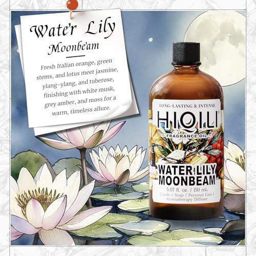 HIQILI Water Lily Moonbeam Fragrance Oil for Diffuser, Candle & Soap Making - Image 2
