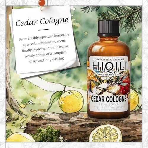 HIQILI Cedar Cologne Fragrance Oil for Diffuser, Candle & Soap Making - Image 2