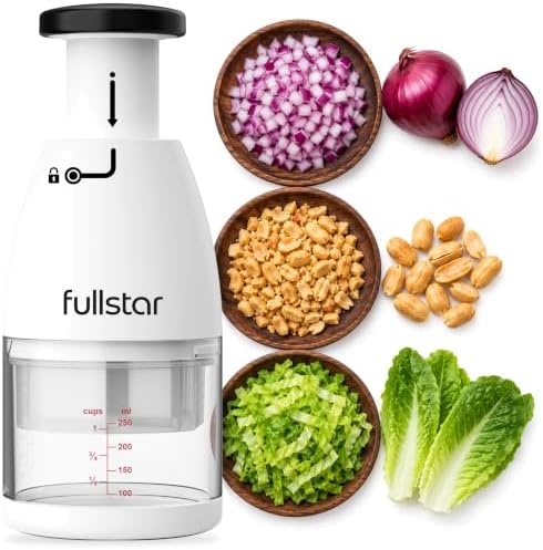 Fullstar Hand Chopper, Manual Vegetable & Onion Chopper, 1 Cup Container by fullstar