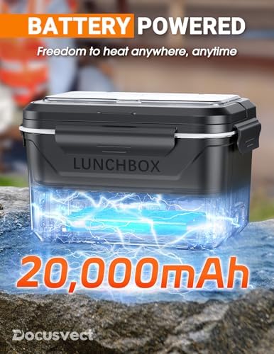 Cordless Electric Lunch Box for Adults 1.3L with Schedule Heating