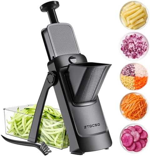 Safe Mandoline Slicer for Kitchen, Vegetable & Food Cutter, Easy to Clean by ZTQCSQ