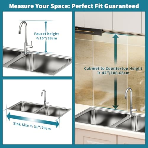 3-Tier Over The Sink Dish Drying Rack,Stainless Steel Dish Rack
