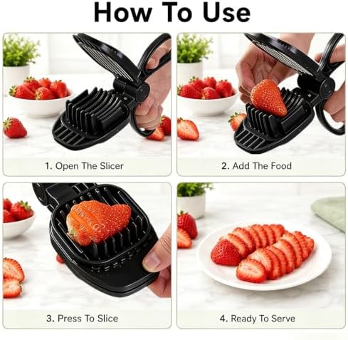 Multi-Purpose Fruit & Egg Slicer with Sharp Stainless Steel Blades - Image 6