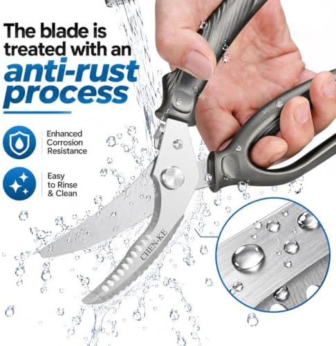 Rust Resistant Heavy Duty Multipurpose Kitchen Shears-Grey