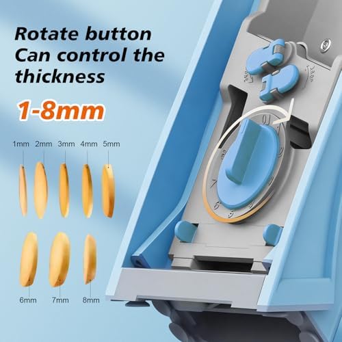 Upgraded Safety Vegetable Slicer and Chopper, Adjustable Vegetable and Food Processor, Potato and French Fry Cutter, No Blade Replacement Required, Kitchen Cutting Tool. - Image 5