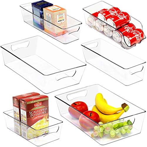 Refrigerator Storage Organizer Bins, Assorted Set of 6